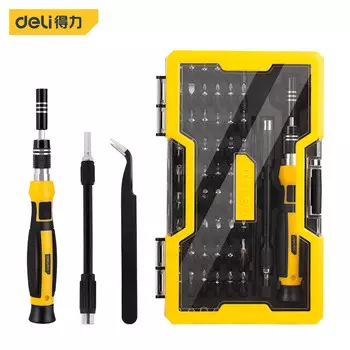 Набор многофункциональных электронных отверток Deli, 65 предметов, отвертка DL1065D