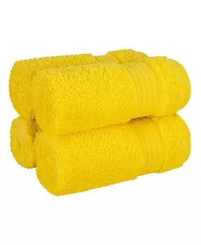 Набор мочалок Bekos Premium из 100% турецкого хлопка из 4 предметов American Soft Linen, желтый