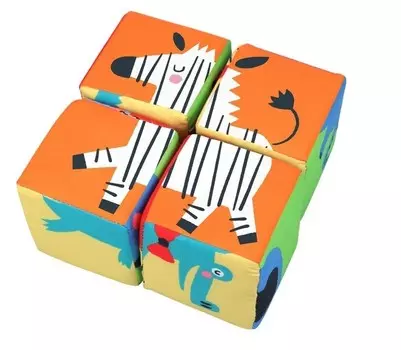 Набор мягких, красочных развивающих кубиков. K's Kids