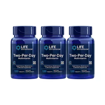Набор мультивитаминный Life Extension Two-Per-Day, 3 предмета, 120х3 таблеток