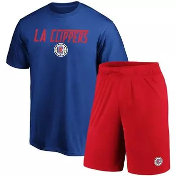 Набор мужских фирменных футболки и шорт LA Clippers Royal/Red Fanatics