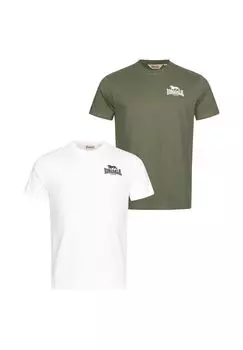 Набор мужских футболок стандартного кроя (две пары) BLAIRMORE LONSDALE, зелено-белый