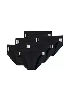 Набор мужских трусов (6 шт.) - Трусы Rio 95/5, хлопок стрейч, боковые полоски SCHIESSER, черный