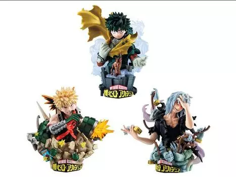 Набор My Hero Academia Petitrama EX Set of 3 Figures (With Izuku Midoriya Figure Parts) Megahouse