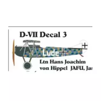 Набор наклеек Fokker D-VII 3 (1:144), Decals - Central Powers (Reviresco)