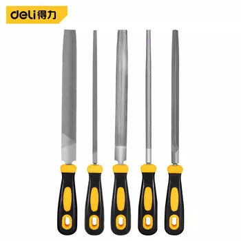 Набор напильников для гастрономов, пластиковый напильник, средний зуб, набор из 5 предметов, 200 мм, DL352085 Deli