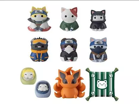 Набор Naruto: Shippuden Nyaruto! Mega Cat Project Vol.5 Once Upon a Time in Konoha Boxed Set of 8 Figures (With Gift) Megahouse