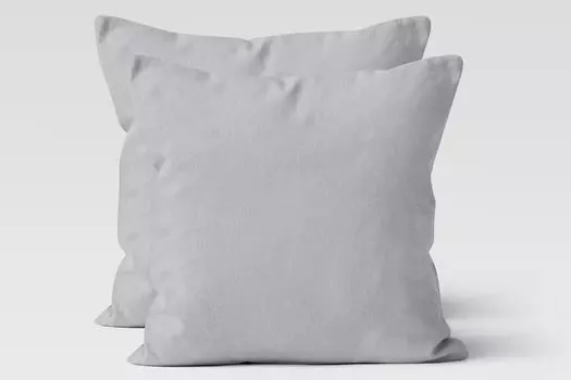 Набор наволочек из джерси, 2 супермягкие наволочки из 100% хлопка, наволочка для кровати, наволочка, наволочка 80x80 см, серебро Mskaan