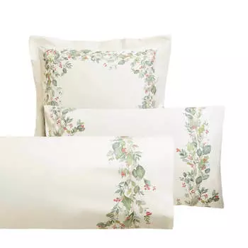 Набор наволочек с принтом Zara Home, 2 предмета, бежевый/зеленый