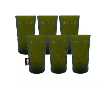 Набор Needle Gin из 6 стаканов для лонг-дринков (объемом около 0,3 л), включая открытку Mixcompany