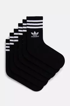 Набор носков Adicolor, 6 штук adidas Originals, черный