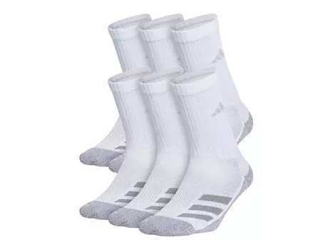 Набор носков Adidas Cushioned Angle Stripe Crew детские с мягкой полоской 6 шт, белый