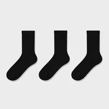 Набор носков UNIQLO, 3 пары, черный