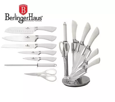 Набор ножей Berlinger Haus 8 элементов Infinity White BH2044 BerlingerHaus, белый