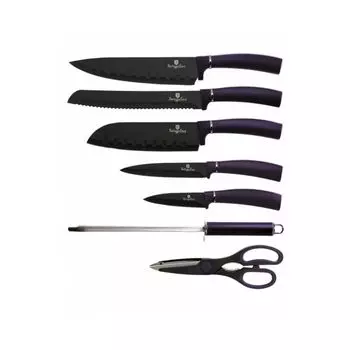 Набор ножей Berlingerhaus в наборе 8 шт Purple Metallic Line BH-2560, черный
