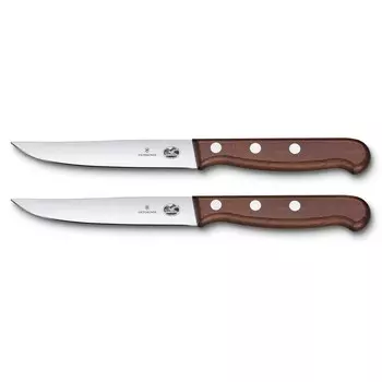 Набор ножей для стейка VICTORINOX Wood 5.1200.12G, 2 предмета, прямой срез, 12см Victorinox Swiss Army
