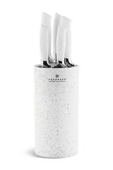 Набор ножей EDENBERG Современный набор белых блоков ножей EB 5103W, 6 предм
