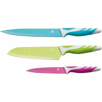 Набор ножей KING, (набор, 3 шт), с лезвиями с покрытием, 3 шт, цвет bunt