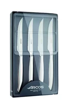 Набор ножей Lenden Arcos de Mesa 378400 моноблок из цельного куска нержавеющей стали, лезвие 11 см, в коробке из 4 предметов