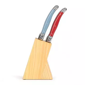 Набор ножей LIVOO Laguiole, 6 предметов, французские ножи для стейка, блок ножей L100