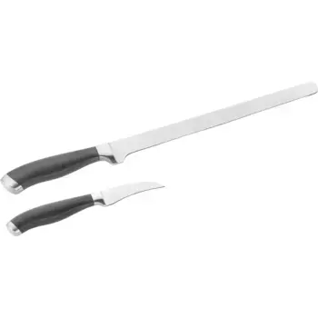 Набор ножей PINTINOX "Coltelli Professional", (набор, 2 шт.), (нож для ветчины, нож для овощей), нержавеющая сталь, можно мыть в посудомоечной машине, цвет edelstahlfarben/schwarz