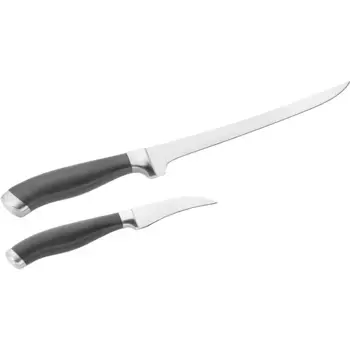 Набор ножей PINTINOX "Coltelli Professional" (набор, 2 шт.), (нож для филе, нож для овощей), нержавеющая сталь, можно мыть в посудомоечной машине, цвет edelstahlfarben/schwarz