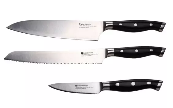 Набор ножей Swiss Diamond 3 шт, черный