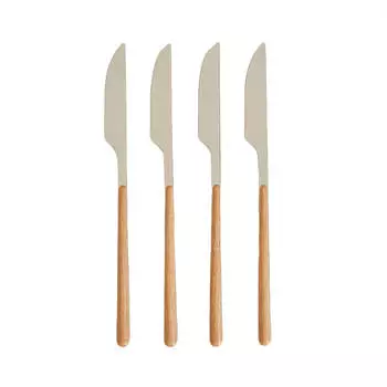 Набор ножей Zara Home with Round Handle Detail, 4 предмета, коричневый