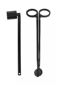 Набор ножниц для фитиля и гашения свечей Paddywax, черный