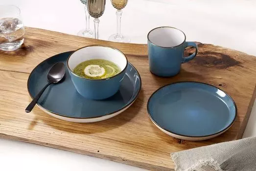 Набор обеденных тарелок 26,5см, 4 шт. Visby синий Ritzenhoff & Breker