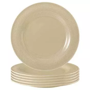 Набор обеденных тарелок beat color glaze, 6 шт. Seltmann Weiden, бежевый