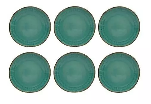 Набор обеденных тарелок crete, 6 шт. Cookinglife, синий