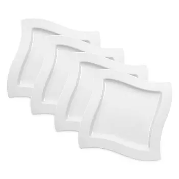 Набор обеденных тарелок New Wave от Villeroy & Boch, 4 шт, белый