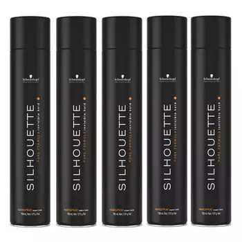 Набор: очень сильный лак для волос Schwarzkopf Professional Silhouette Super Hold, 5x750 мл
