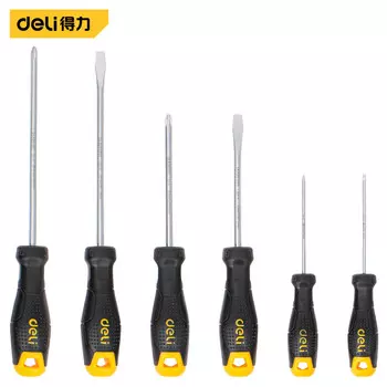 Набор отверток Deli, инструменты для ремонта, набор из 6 предметов с магнитной присоской DL620106