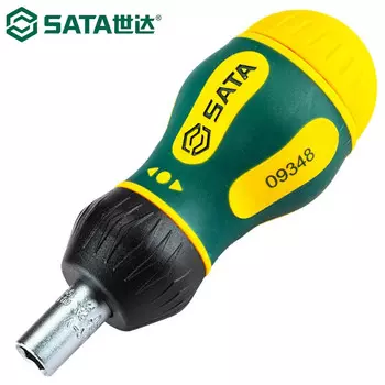 Набор отверток SATA 09348, набор ультракоротких отверток с храповым механизмом, набор крестообразных отверток, высокий крутящий момент, 6 предметов