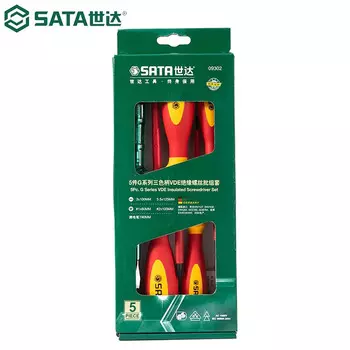 Набор отверток SATA, 5 предметов, изолированных по стандарту VDE 9302