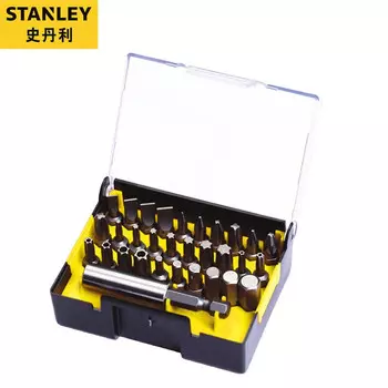 Набор отверток Stanley, 31 предмет, серия 6,3 мм, с головкой и магнитным штифтом, бит для ремонта авторемонтной машины 63-411-23