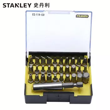 Набор отверток Stanley серии 6,3 мм с головкой отвертки и магнитным штифтом из 31 предмета Головка отвертки с крестообразным лезвием 63-411-23