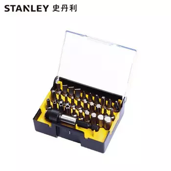 Набор отверток Stanley серии 6,3 мм, 31 предмет, и быстросъемный магнитный адаптер. Крестообразная отвертка с головкой отвертки 63-401-23.