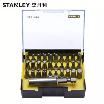 Набор отверток Stanley серии 6,3 мм с головкой из 31 предмета и магнитным штифтом. Головка отвертки B. Головка крестовой отвертки 63-412-23.