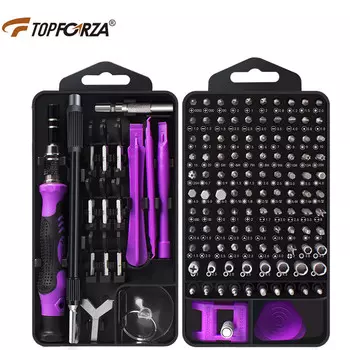 Набор отверток TOPFORZA SD-7512, легированная сталь S2, многофункциональный профессиональный набор прецизионных отверток 138-в-1, домашний компьютер, мобильный телефон, планшет, набор инструментов для разборки Apple
