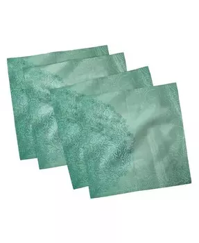 Набор Outline Flower из 4 салфеток, 18 x 18 дюймов Ambesonne, синий