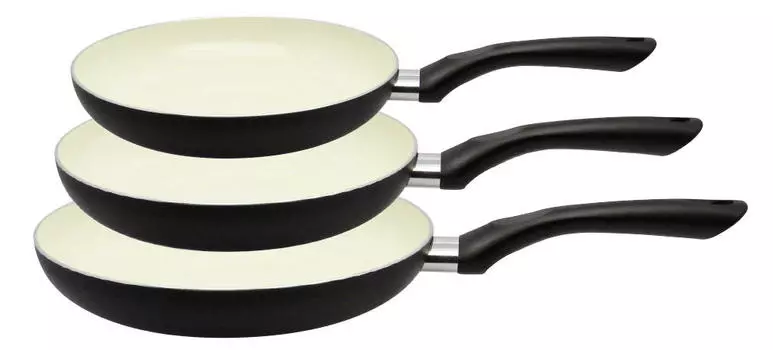 Набор pan my kitchen алюминий 3 предмета Elo, кремовый/черный