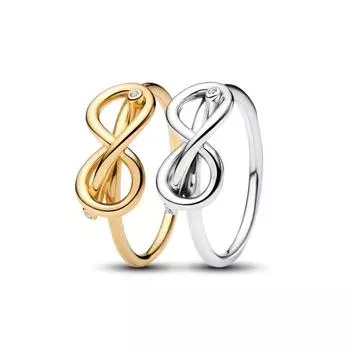 Набор Pandora Always Together Infinity Knot Ring Set, двухцветный