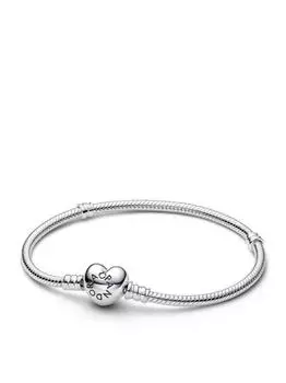 Набор Pandora Engravable Heart Charm Bracelet Set, стерлинговое серебро