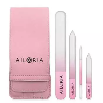 Набор пилочек для ногтей в футляре из искусственной кожи Ailoria, Contour