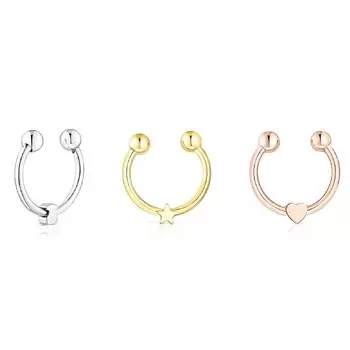 Набор пирсингов Tous Basics, сталь, 3 шт