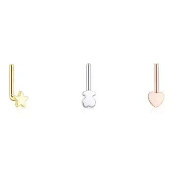 Набор пирсингов Tous Tous Basics, сталь, 3 шт