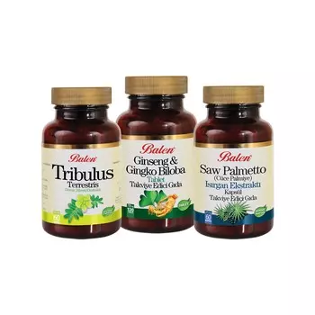 Комплекс Balen Performen Set Ginseng & Ginkgo Biloba + Tribulus + Saw Palmetto